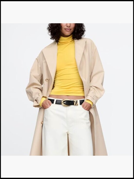 Faux Leather Belt with Gold Buckle for Women\'s Jeans